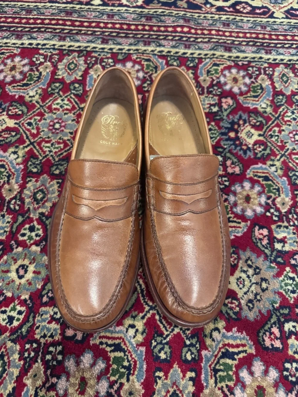 Share Cole Haan C12759 Pinch Grand Handsewn Brown Leather Penny Loafers Men’s 11